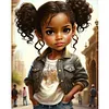 Diamond Painting -DIY Round Drill Curly Hair Girl(40x50cm)