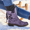 Women's Vintage Winter-Ready Lace-Up Ankle Boots With Stud Detailing by Inlyline