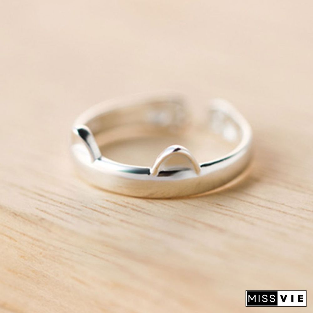 Cat Ear 925 Sterling Silver Ring