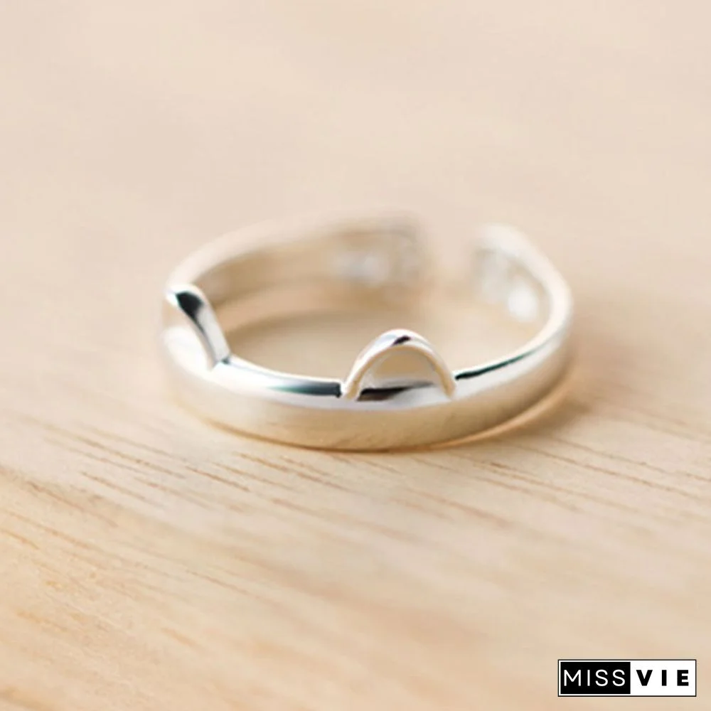 Cat Ear 925 Sterling Silver Ring