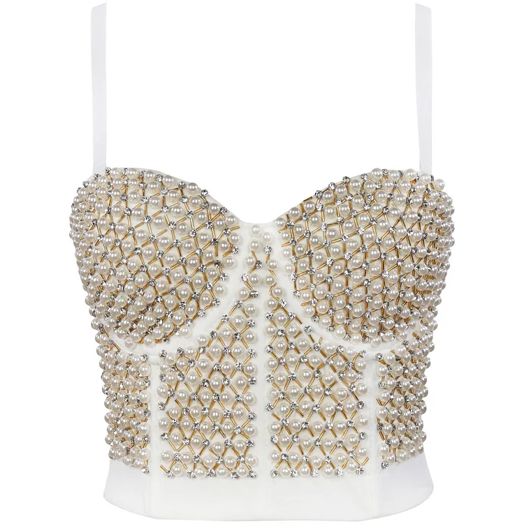Rhinestone Crop Top 240411-94