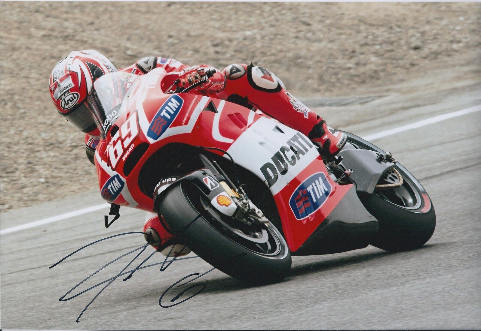 Nicky Hayden SIGNED Autograph MotoGP Ducati 12x8 Photo Poster painting AFTAL COA Silverstone