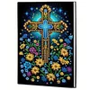 DIY Diamond Art Diary Book Journal Notebook 60 Pages A5 Diary (Flower Cross)
