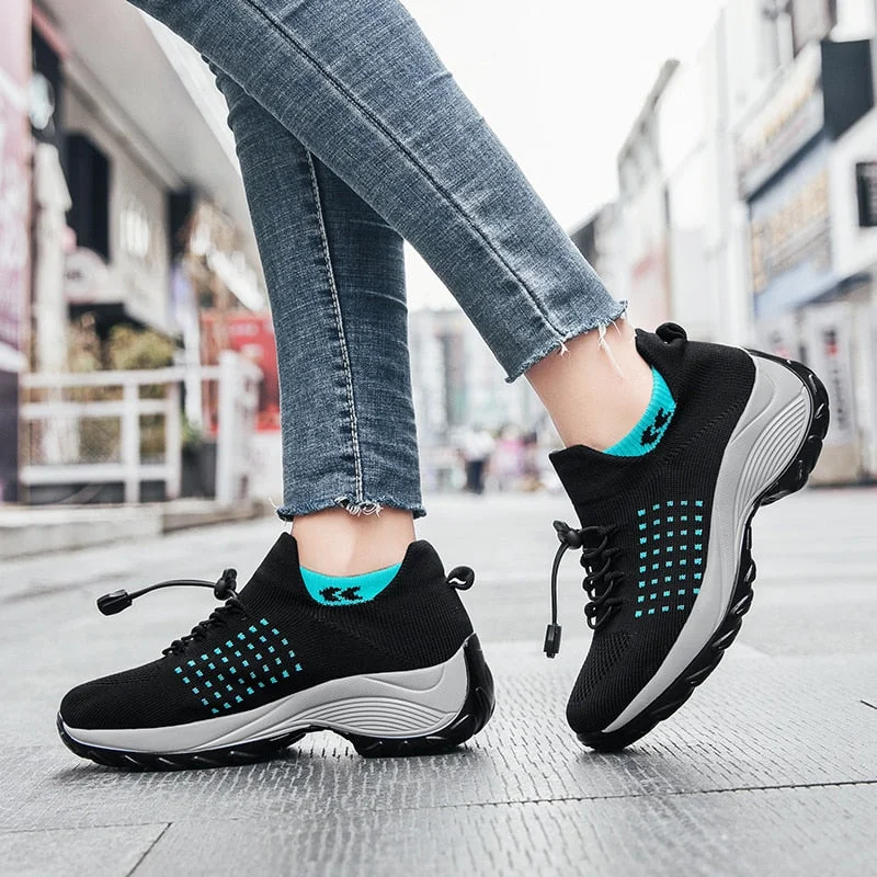 Women Casual Shoes Walking Summer Sneakers Women Mesh Lace Up Flat Shoes Sneakers Women Vulcanized Shoes Woman Tenis Feminino