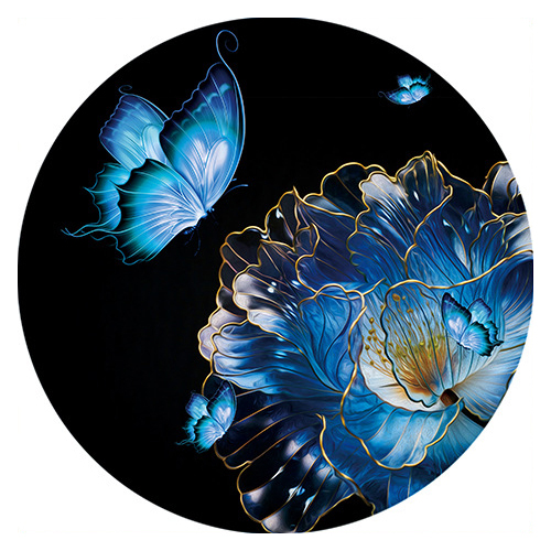 Flower Butterfly 11CT pre-stamped canvas(50*50cm) silk cross stitch
