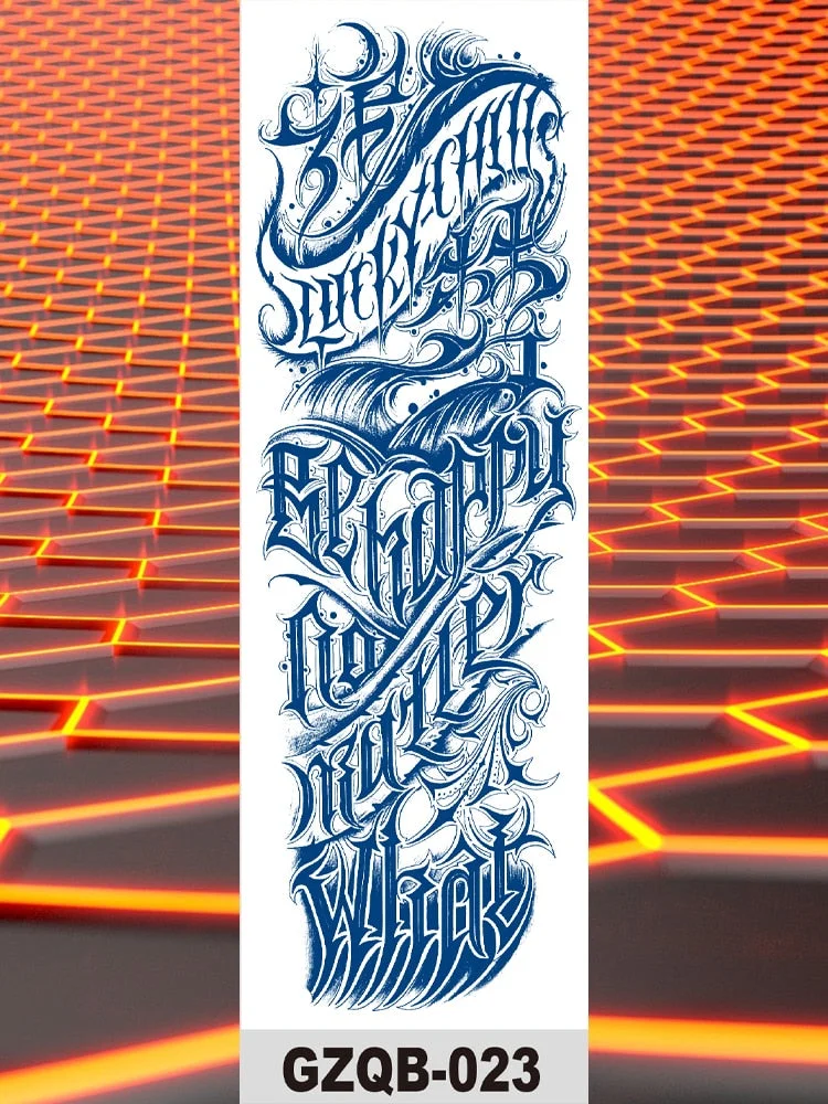 Temporary Flower Full Arm Tattoos Stickers Indian Wolf Dragon Navigator Totem Juice Ink Men Women Girl Leg Fake Tatoo Hot Sale