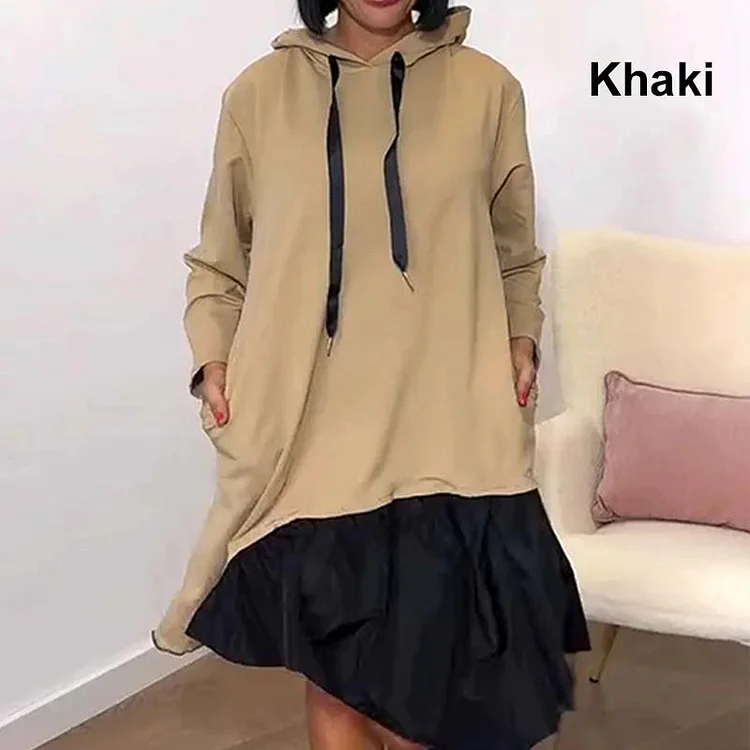 Womenâs Trendy Casual Loose Fit Hooded Dress