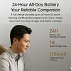BT 5.4 Lapel-Clip Neckband Earbuds TYPE-C Rechargeable Sound Amplifiers Headphones Lightweigth Hearing Aids Earphones for Sport/Cycling/Travel/Live Streaming/Sleep