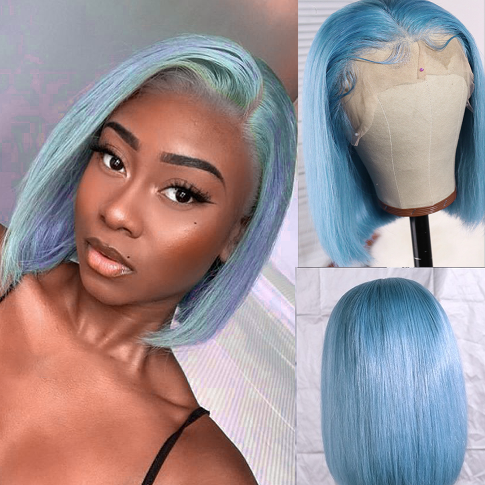 Jewtribute Hair®| Grey Color Bob Straight Lace Wigs
