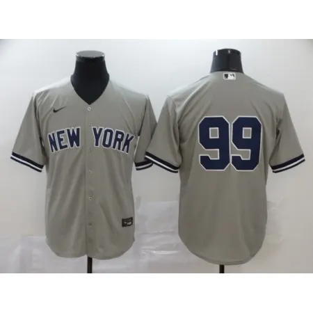 Men's New York Yankees #99 Aaron Judge Grey Cool Base Stitched MLB Jersey NBM5