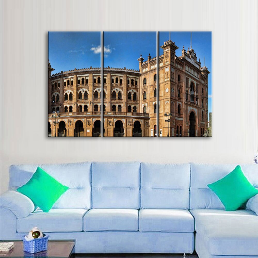 3 Panel Spain Madrid City Landscape Posters HD Canvas Wall Art Pictures Accessories Paintings Home Decor Living Room Decoration