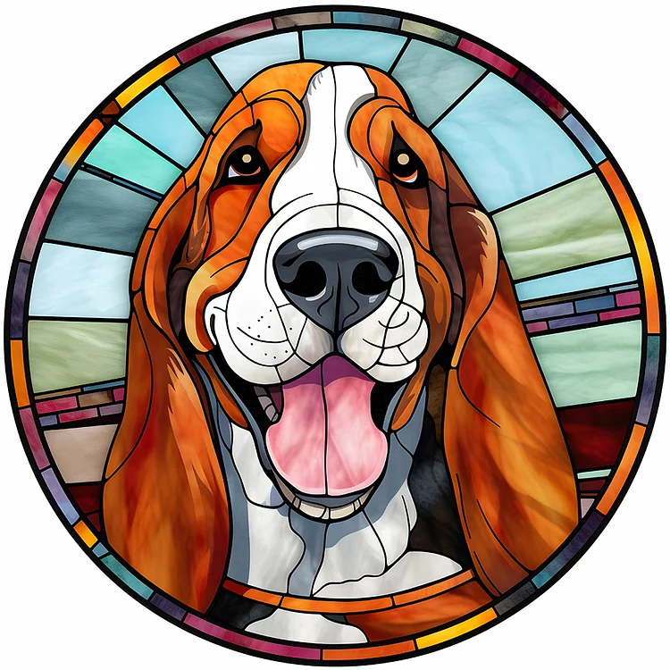 Stained Glass Dog - Full Round - Diamond Painting (30*30cm)