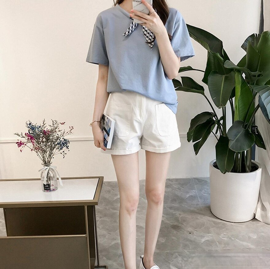 M-4XL New Summer T Shirt Women White Elasticity Woman Clothes Oversize Tops Plus Size Tshirt Maxi Female Short Sleeve Cotton Tee