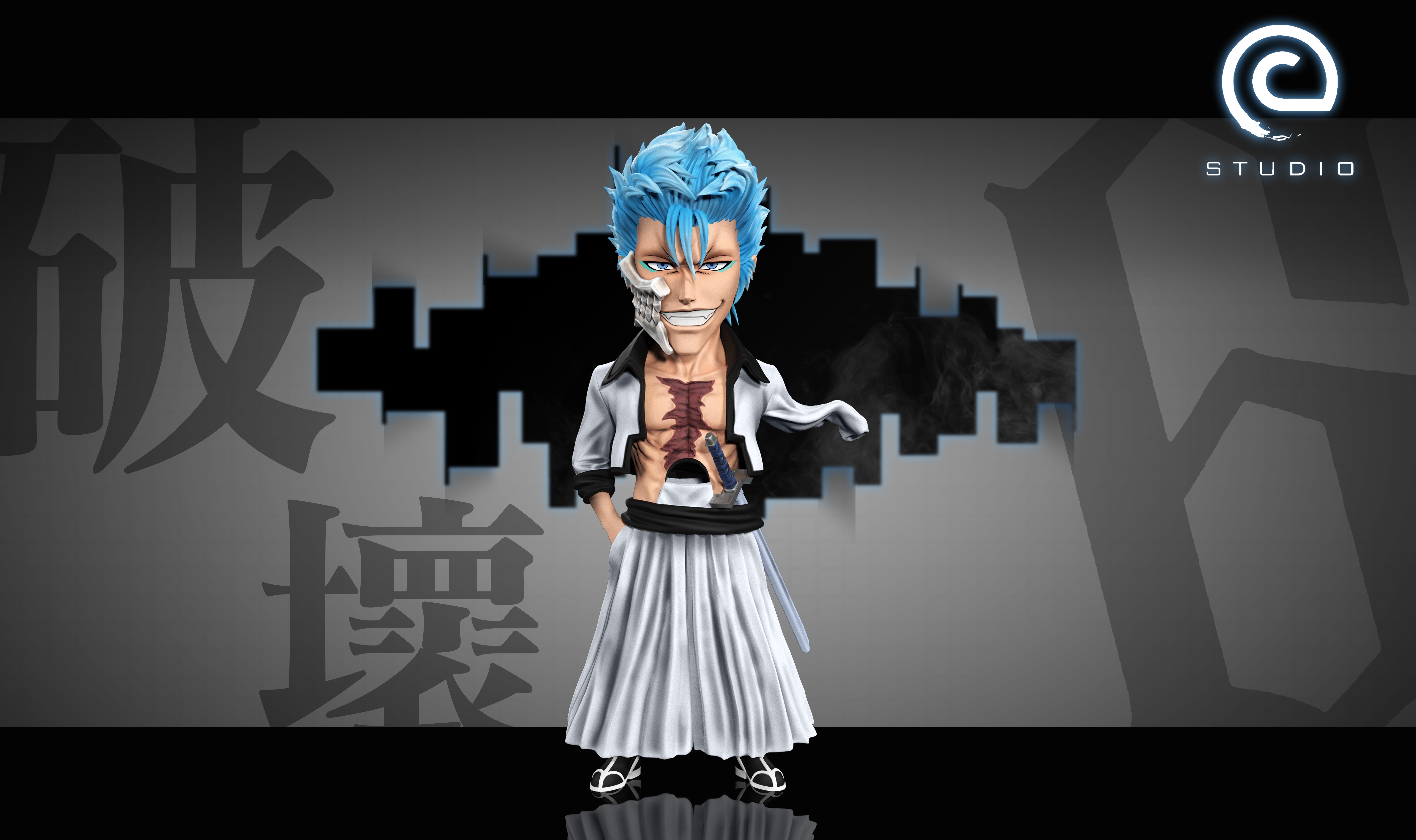 PRE-ORDER C Studio - BLEACH Espada#4 Grimmjow Jaegerjaquez Statue(GK)-