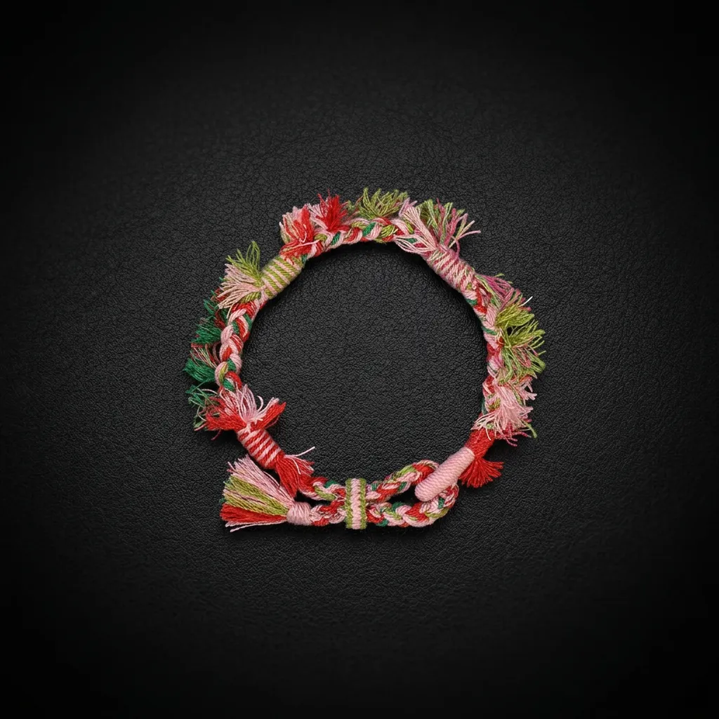 JiStones Artisan Hand-Woven Cotton Bracelet | Bohemian Heritage Series Floral Whisper (Multi-Pastel)