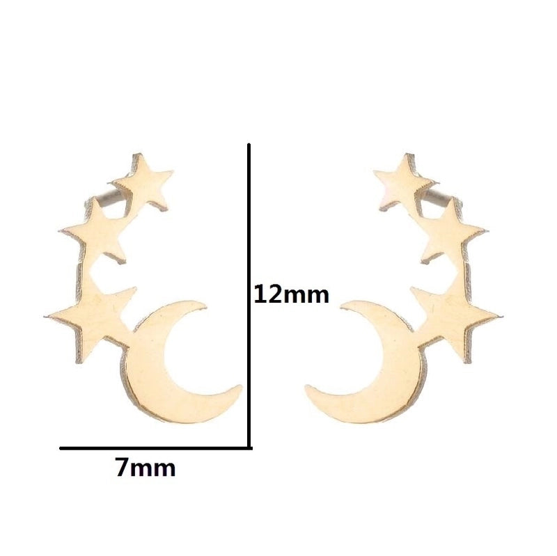 1 Pair Fashion Geometric Plating 304 Stainless Steel 18K Gold Plated Ear Studs