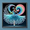 Jupe de danse fille-sp&eacute;cial en forme de peinture de diamant-30 * 30cm