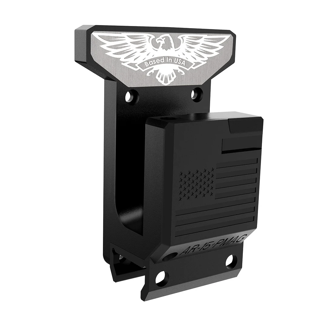 ohhunt® AR15 Wall Mount with PMAG Magazine Holder AR Wall Mount Rifle Display AR Rack Runner Mount for 223/5.56 Rifles Mount for Wall Withstand 300Lbs of Tension