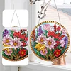 (Upgrade Size)DIY Diamond Painting Art Double Sided Effect Pendant Colorful Animal Hanging Ornament Kit(Flowers)