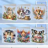 (US Local)6Pcs Dog 5D DIY Diamond Painting Greeting Card Craft for Friend Family Lover Kit