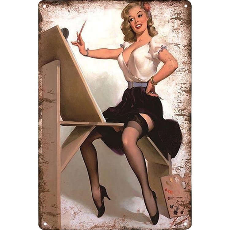 【20*30cm/30*40cm】Pin Up Girl Sexy Girl - Vintage Tin Signs/Wooden Signs