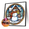Weihnachtsschneemann - speziell geformtes Diamantgemälde - 30 * 30cm