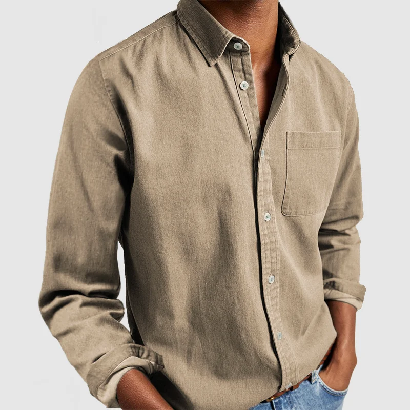 Gentleman's Casual Cotton Basic Shirt