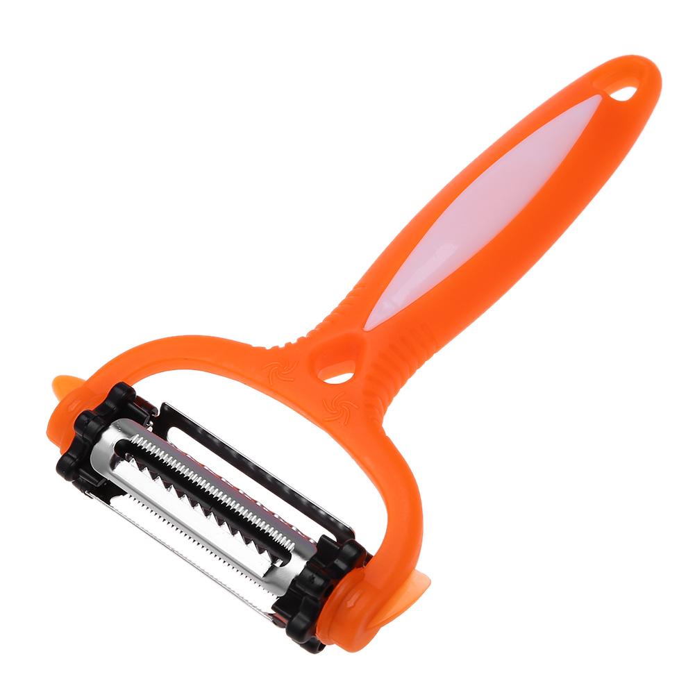 

3 in 1 Blades Rotary Vegetable Fruit Potato Peeler Grater Cutter Slicer, Orange, 501 Original