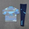 Real Madrid 25-26 1/4 Zip Tracksuit Light Blue Camouflage Style Chandal