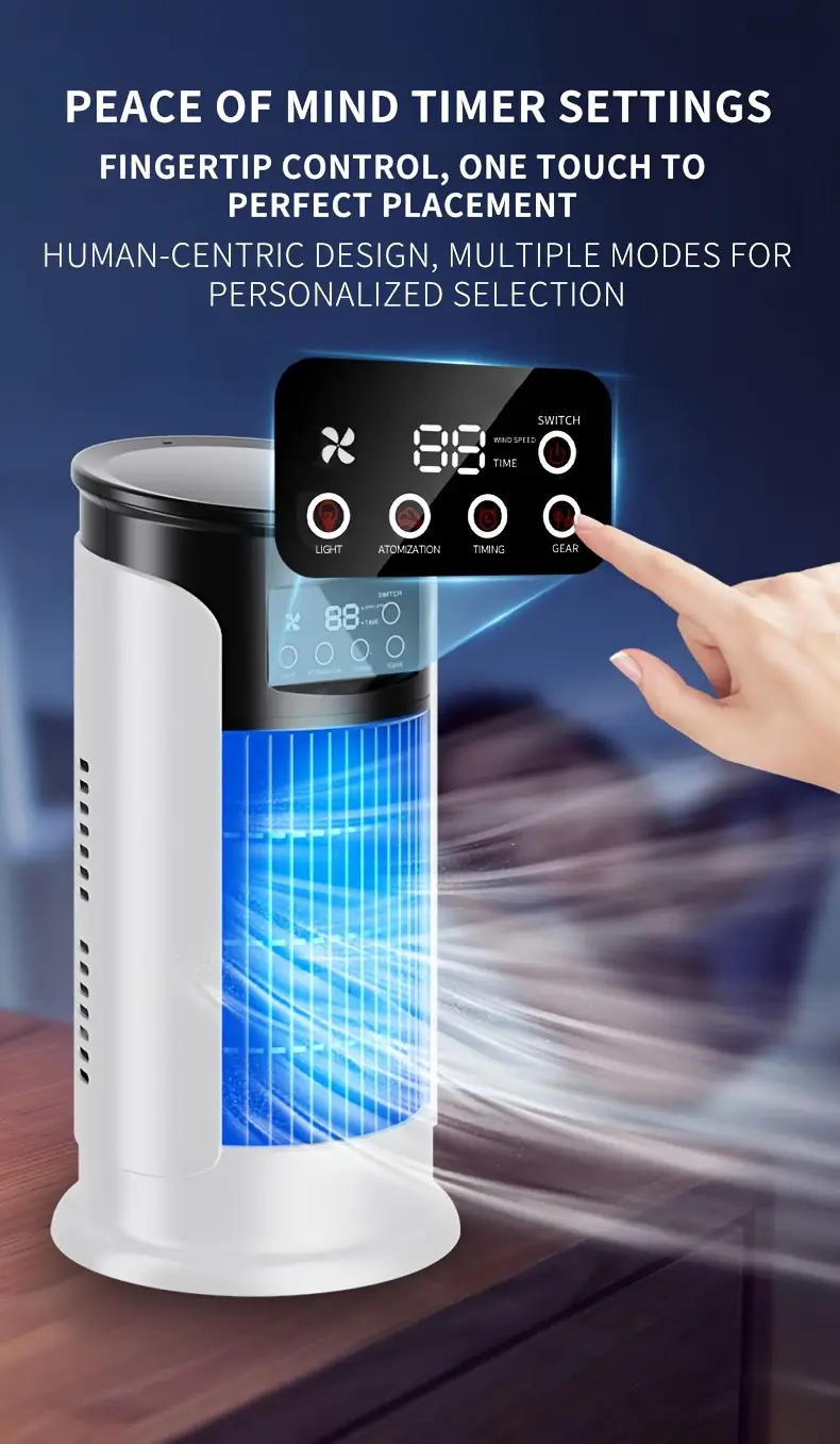 portable air conditioner humidifier fan 3 in 1 mini cooling fan for home and office bedroom fan with usb powered powerful cooling air conditioner for household use Product details 3