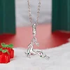 Xmas Reindeer Charm Bead 925 Sterling Silver 