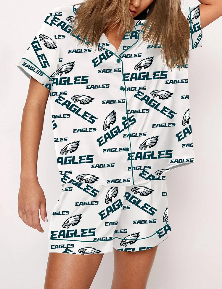 Women's Eagles Print Pajama Set