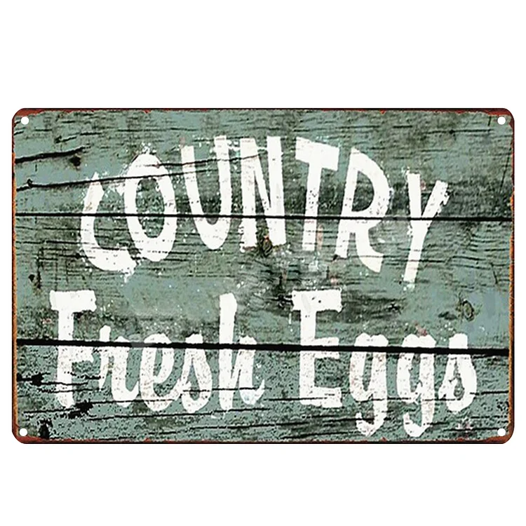 Fresh Eggs - Vintage Tin Signs/Wooden Signs - 7.9x11.8in & 11.8x15.7in