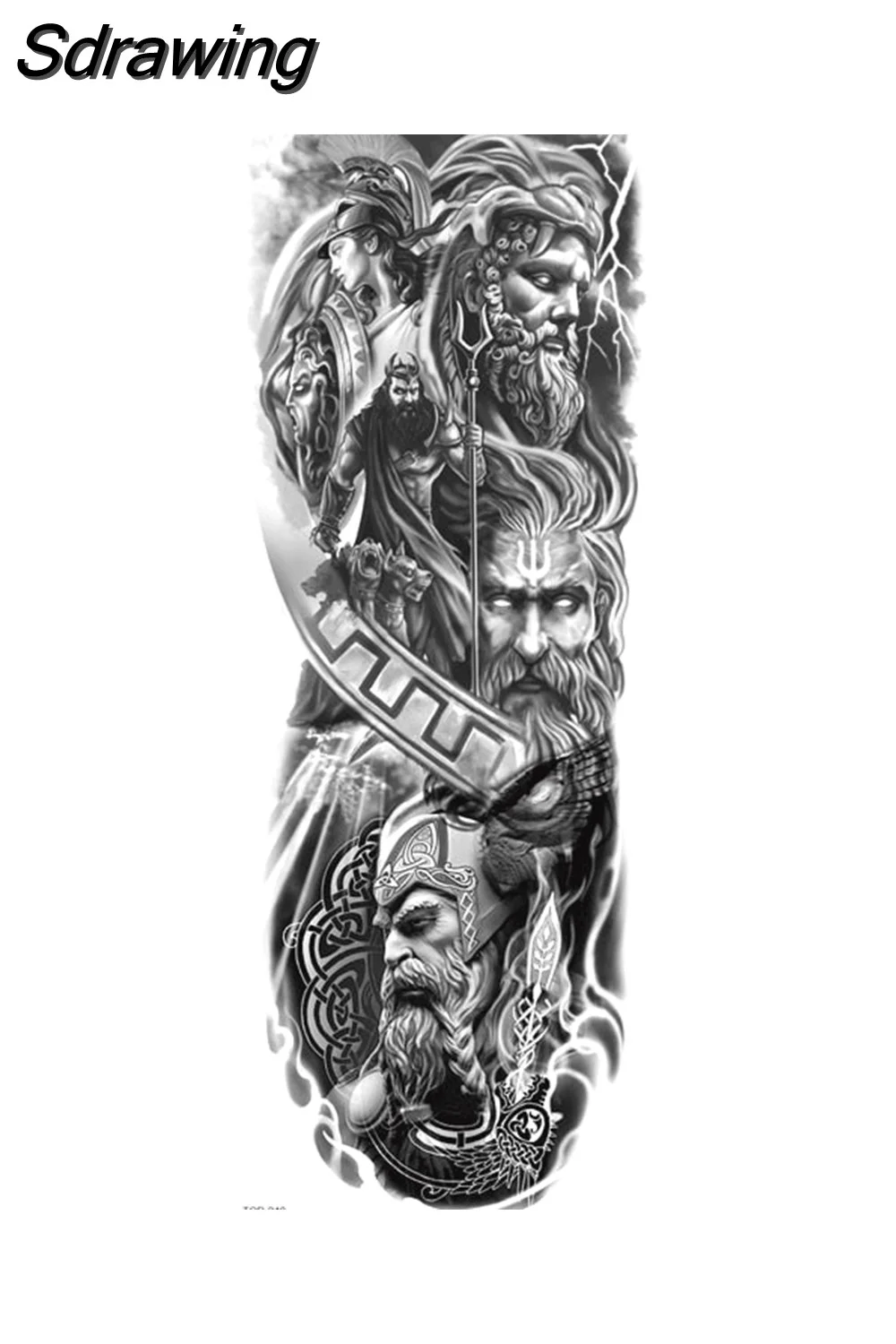 Sdrawing Tattoo Dragon For Men Waterproof Sleeves Angel Tiger Snake Animal Stickers Waterproof Temporary Tattoos Skeleton Hand 521-1