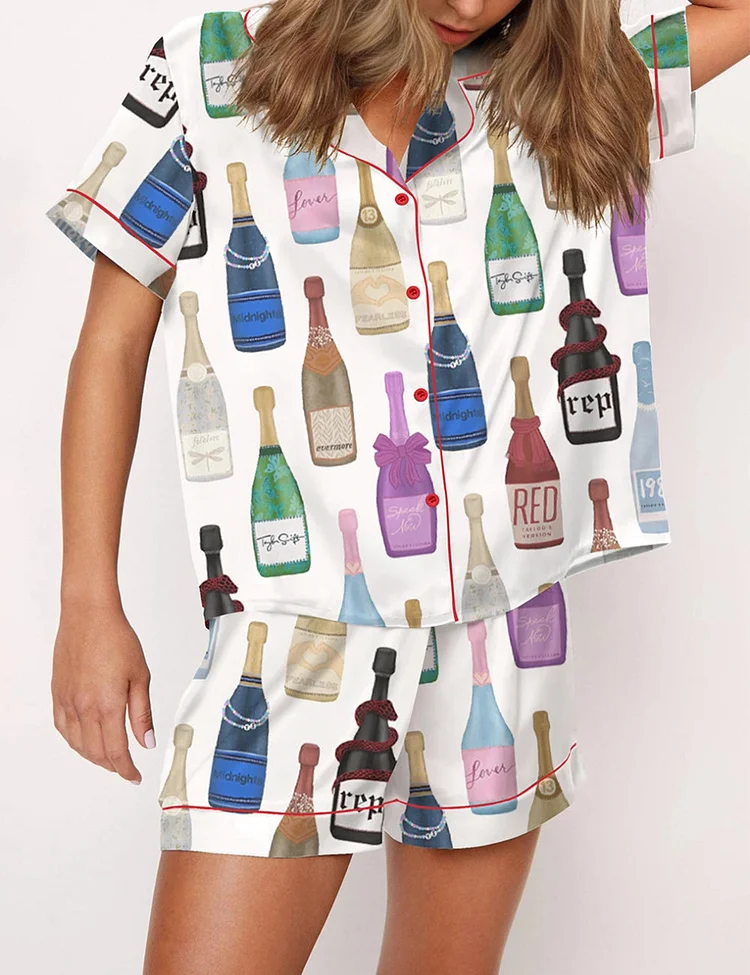 Women's Champagne Bottles Pajama Set