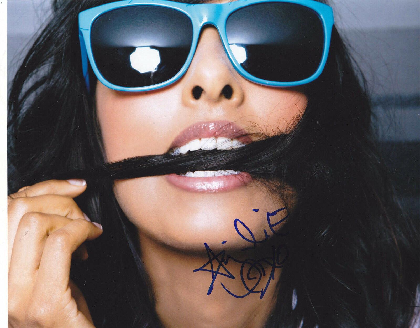 ANJULIE SIGNED SEXY HOT AUTOGRAPH 8X10 Photo Poster painting EXACT PROOF BRAND NEW CHICK