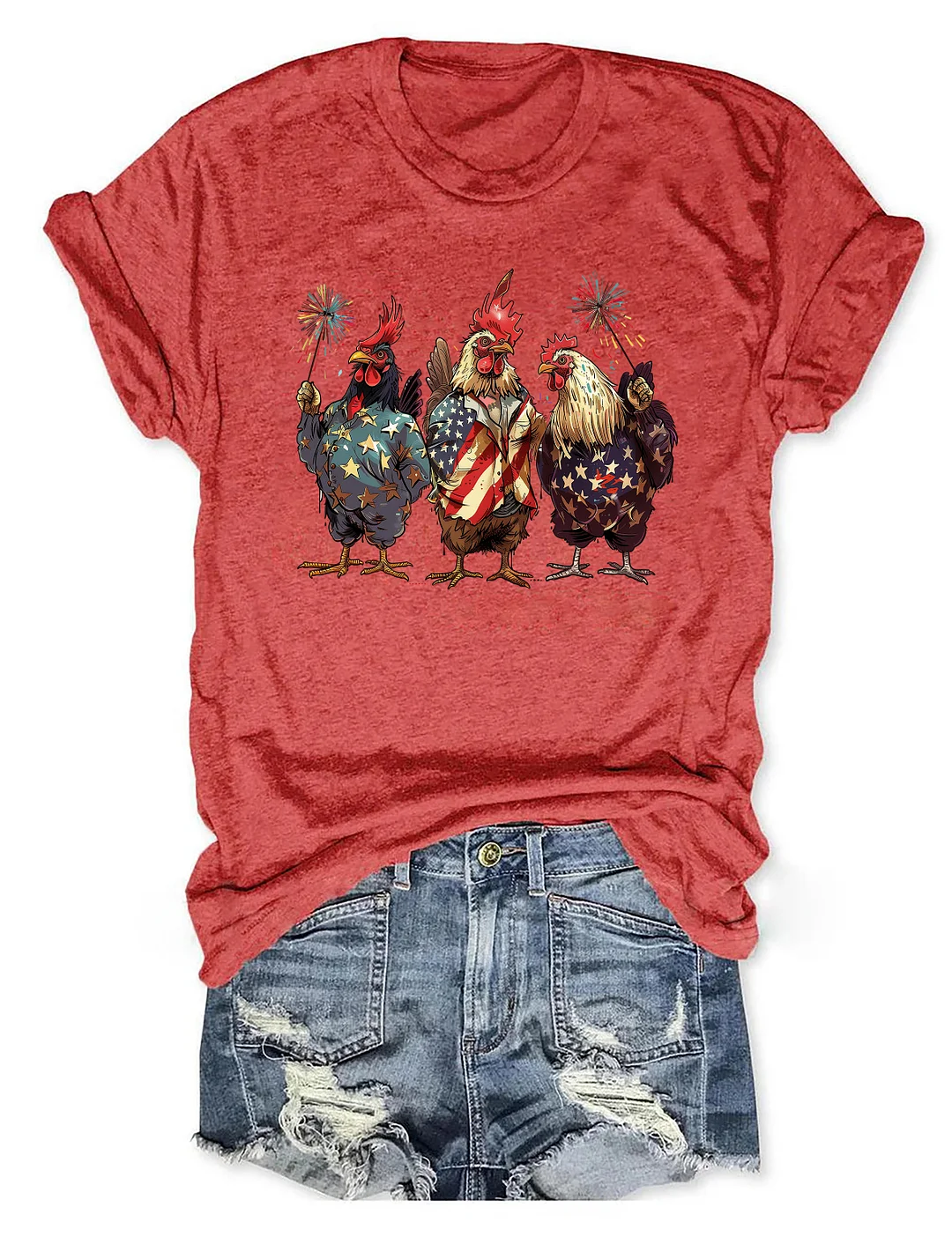 USA Chicken 4th Of July T-shirt