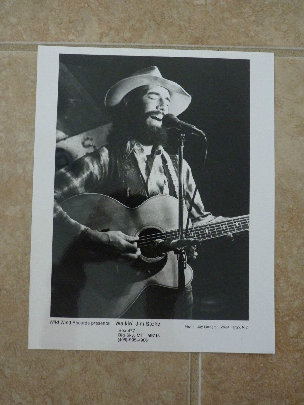 Walkin Jim Stoltz 8x10 B&W Publicity Picture Promo Photo Poster painting