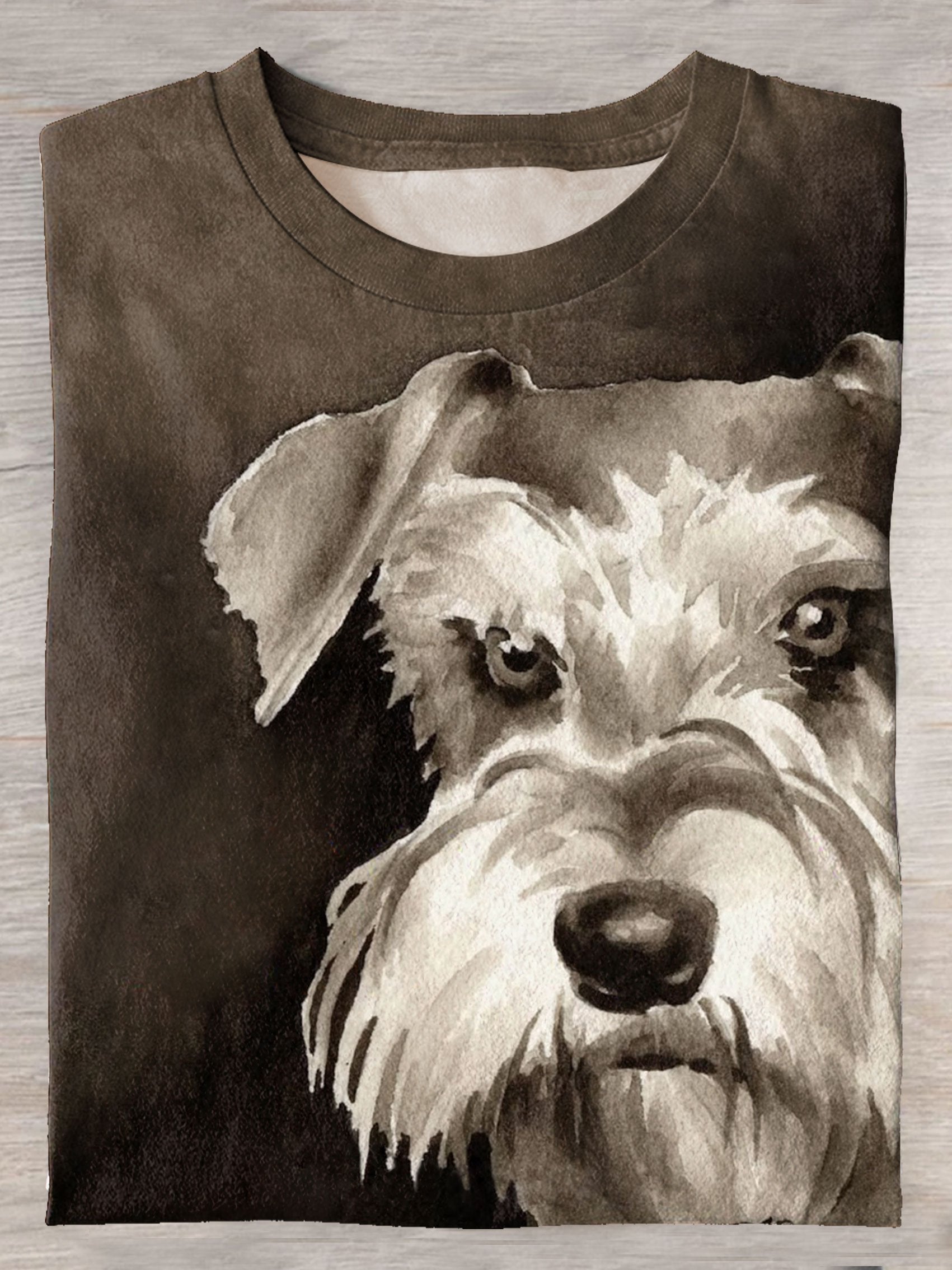 Miniture Schnauzer Watercolor Art Print T-shirt