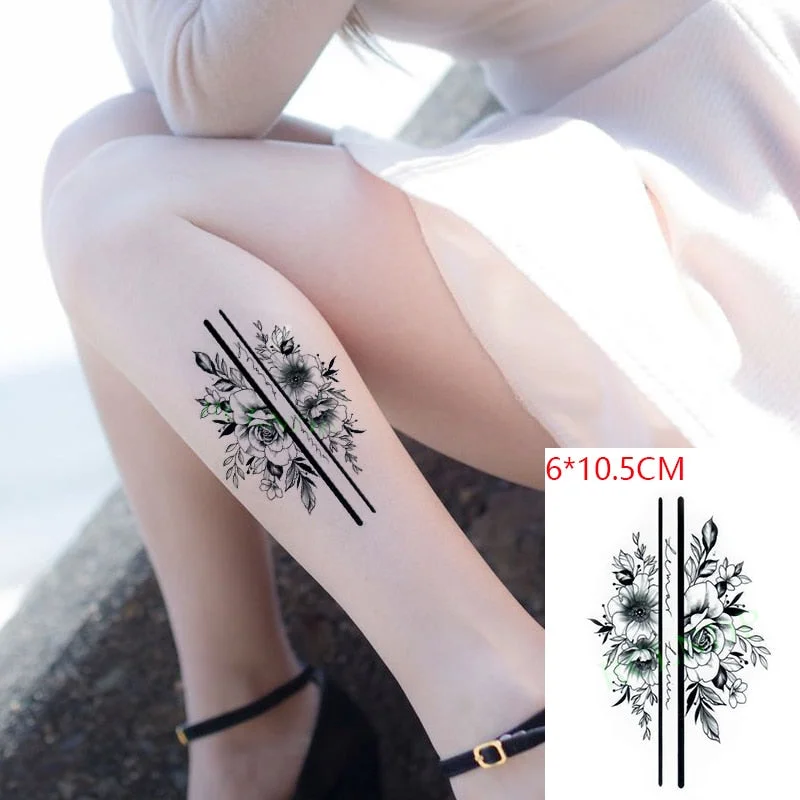 Waterproof Temporary Tattoo Sticker Black Gun AK 47 Flash Tatoo Fake Water Transfer Tatto for Woman Man