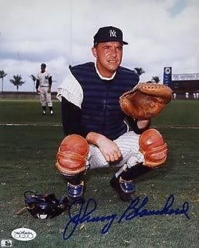 Johnny Blanchard Yankees Signed Jsa Cert Sticker 8x10 Photo Poster painting Autograph Authentic