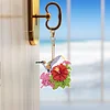 >SALE<6PCS Double Sided Special Shape Diamond Painting Keychain (Hummingbird Flower)