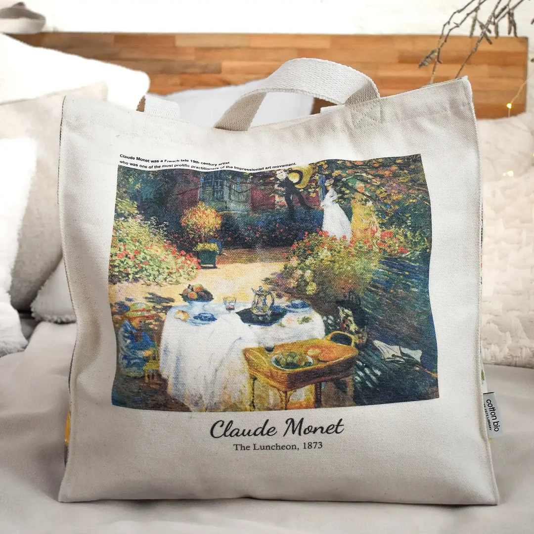 Claude Monet Luncheon Thick Canvas Tote Bag