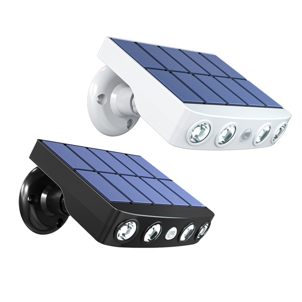

2pcs 4 LED Solar Wall Lamps Garden Motion Sensor Light Outdoor Lawn Lamps, Cold white, 501 Original