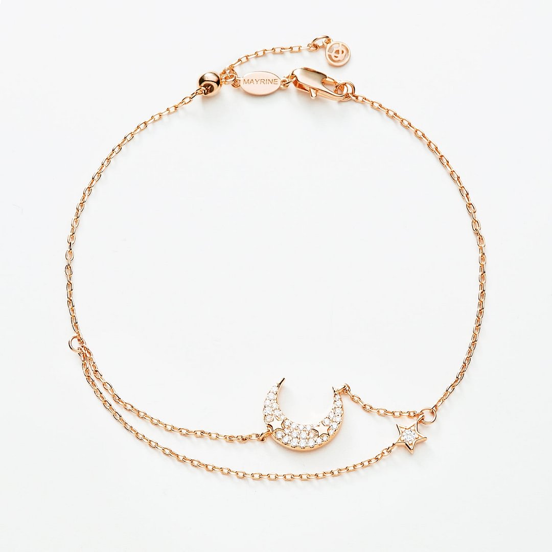 My Moon and All My Stars Rose Gold Bracelet