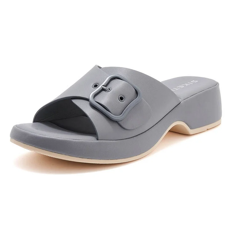 Casual Metal Sandals Women's Non-slip Beach Wedge Slippers Radinnoo.com