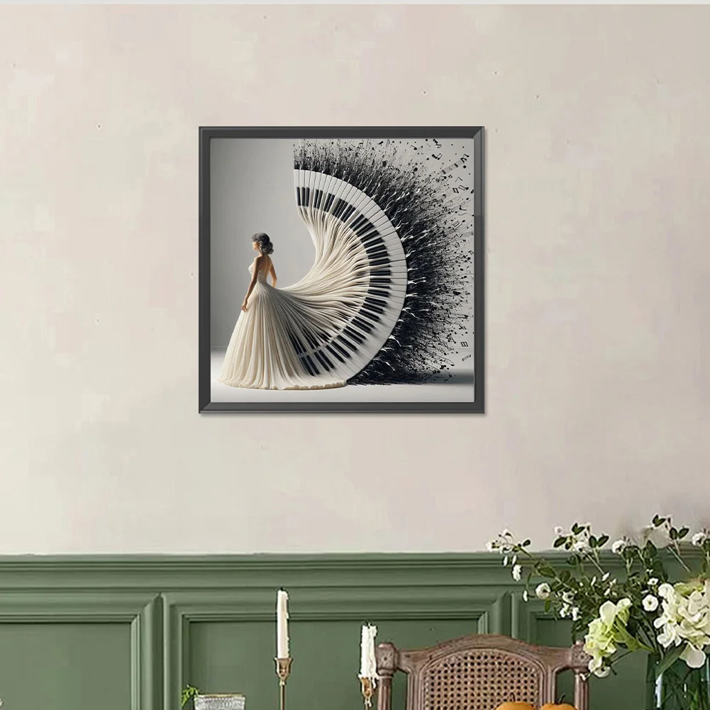 Diamond Painting - Full Round Drill - Piano Beauty(Canvas|40*40cm)