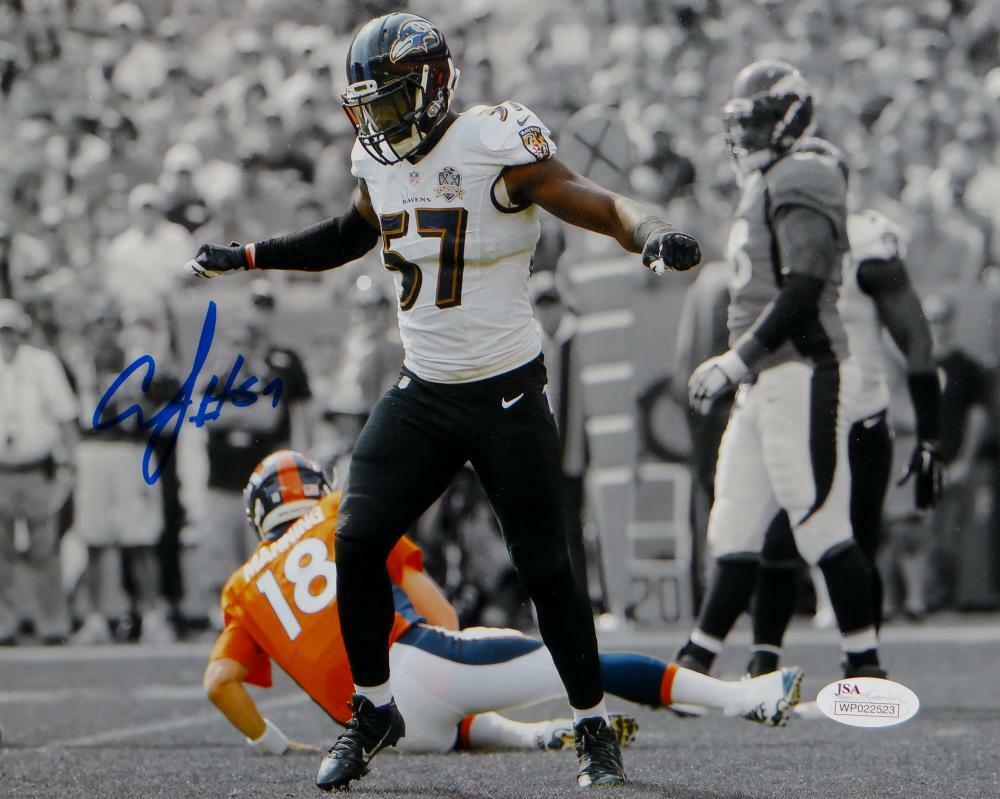 C. J. Mosley Autographed Ravens 8x10 Over Manning Photo Poster painting- JSA W Authenticated