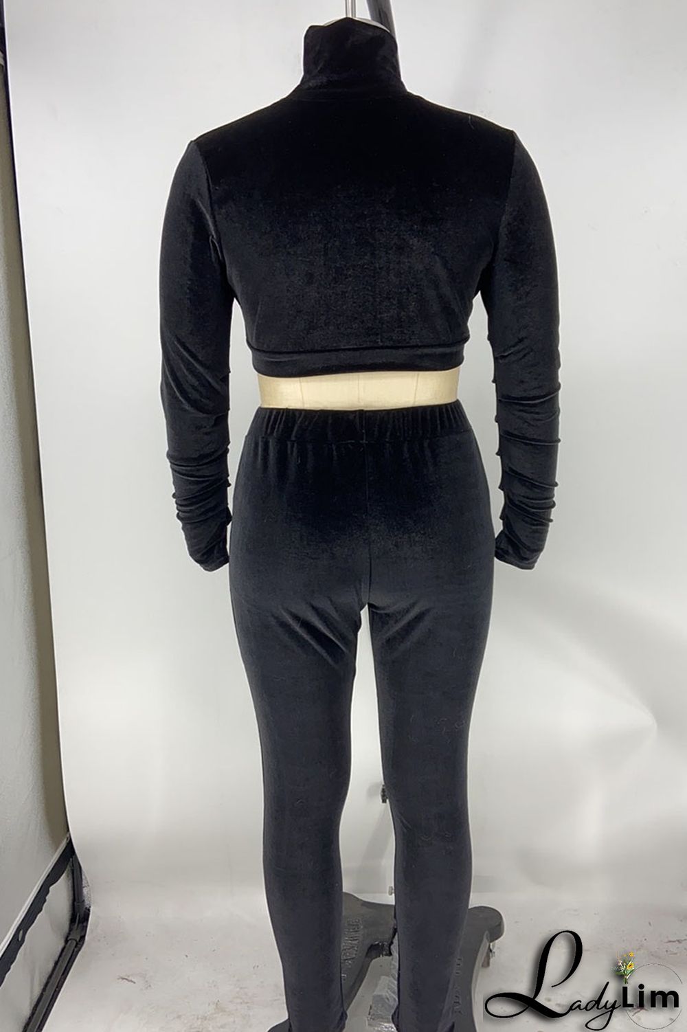 Red Sexy Solid Patchwork Turtleneck Long Sleeve Two Pieces