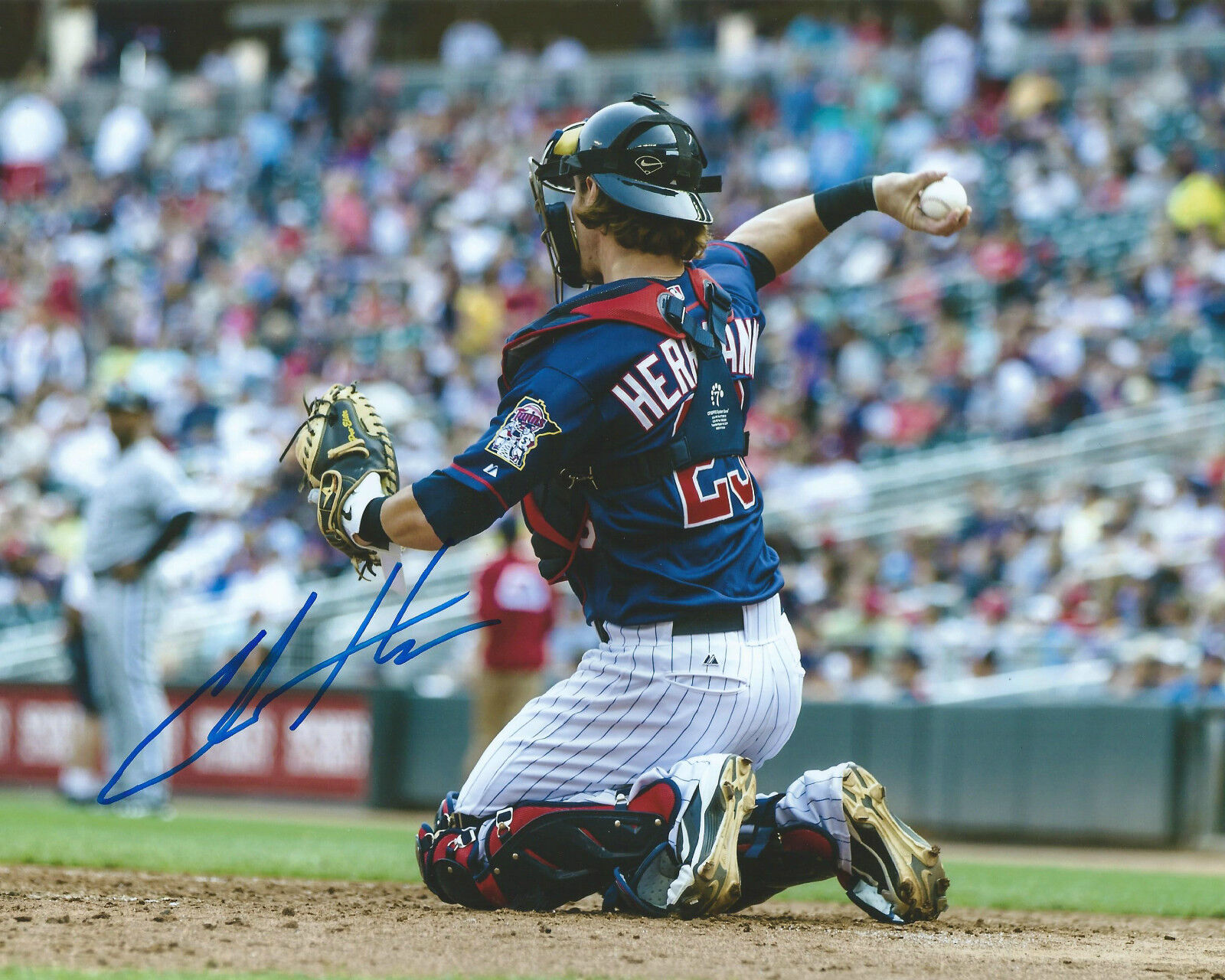 Chris Herrmann *MINNESOTA TWINS* Signed Autographed 8x10 Photo Poster painting C1 COA GFA